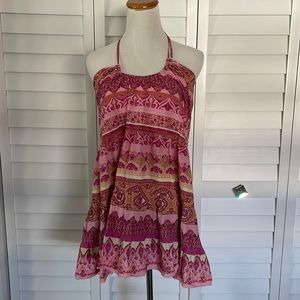 Pink and Purple Halter Dress